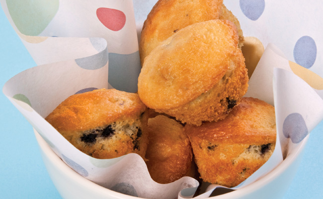 Muffins de mora azul