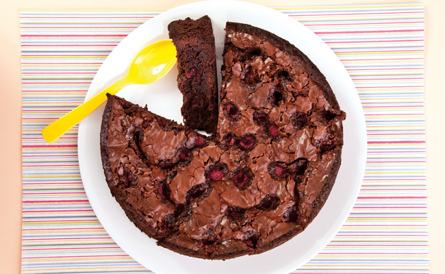 Brownies con frambuesa