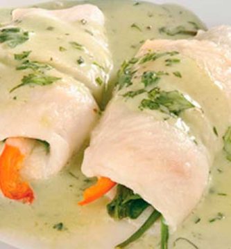 receta de filetes de pescado rellenos