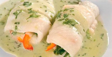receta de filetes de pescado rellenos